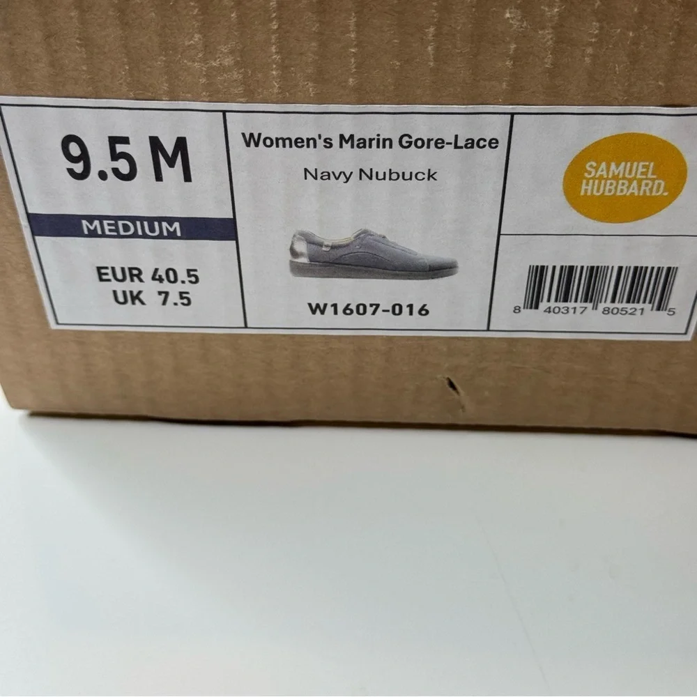 SAMUEL HUBBARD WOMEN'S FEATHERLIGHT MARIN GORE-LACES 9.5 NWB navy nubuck